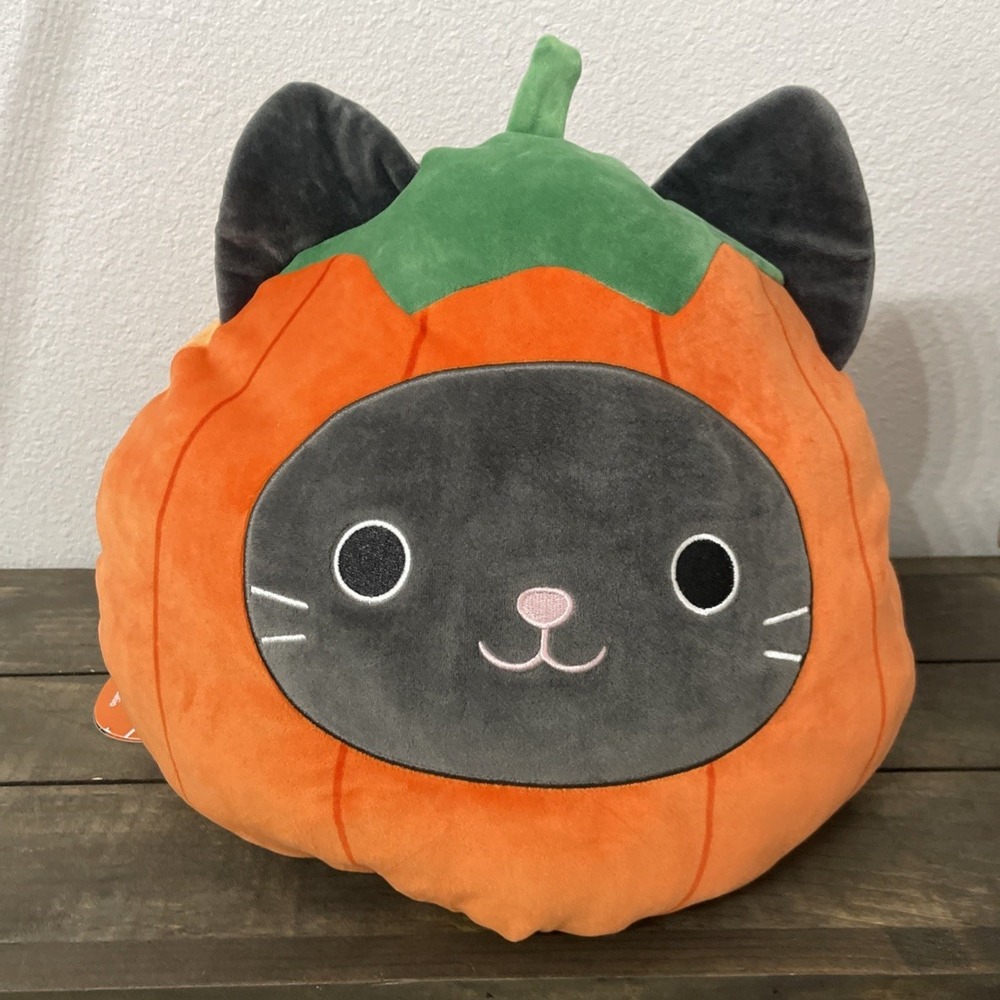 Squishmallows Flip A Mallows Calio & Calio Cat Witch Pumpkin Halloween Plush 8"